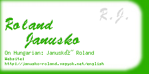 roland janusko business card